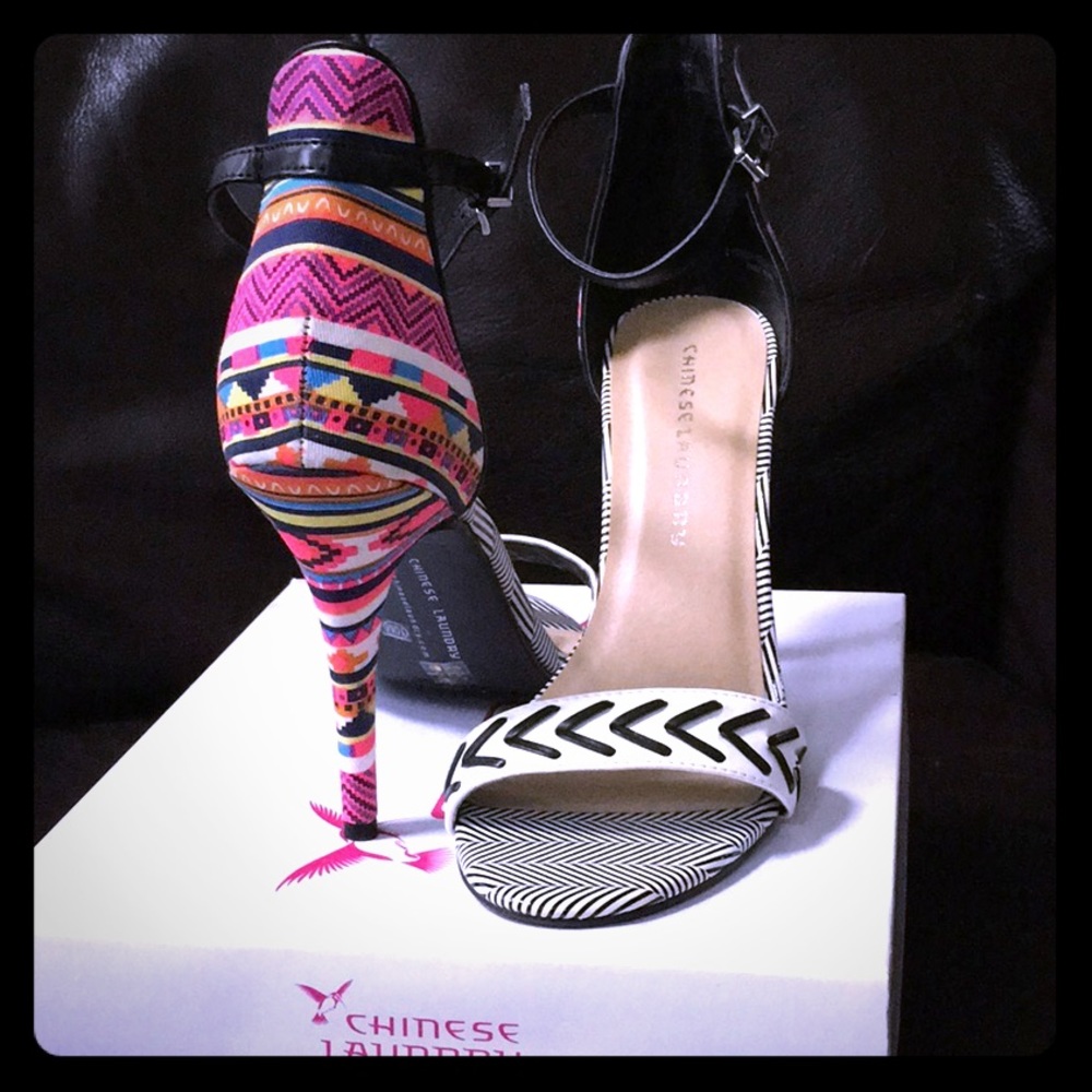 Chinese Laundry Aztec Heels - Z Lovely Holiday